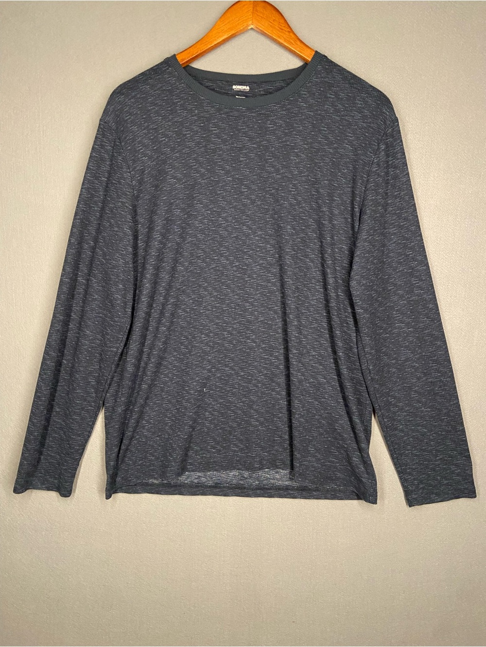 Sonoma Men's Long-Sleeve Crewneck Shirt - Charcoal Heather